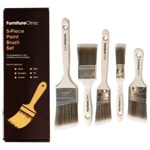Paint Brush Set for Professional or DIY Painting & Decorating - Set of 5 Brushes